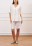 Blusa ampia effetto stropicciato - BIANCO