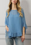 Blusa a mantella con top