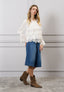 Blusa con balze in pizzo