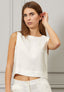 Blusa crop smanicata