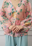 Blusa faldone stampa floreale
