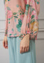 Blusa faldone stampa floreale