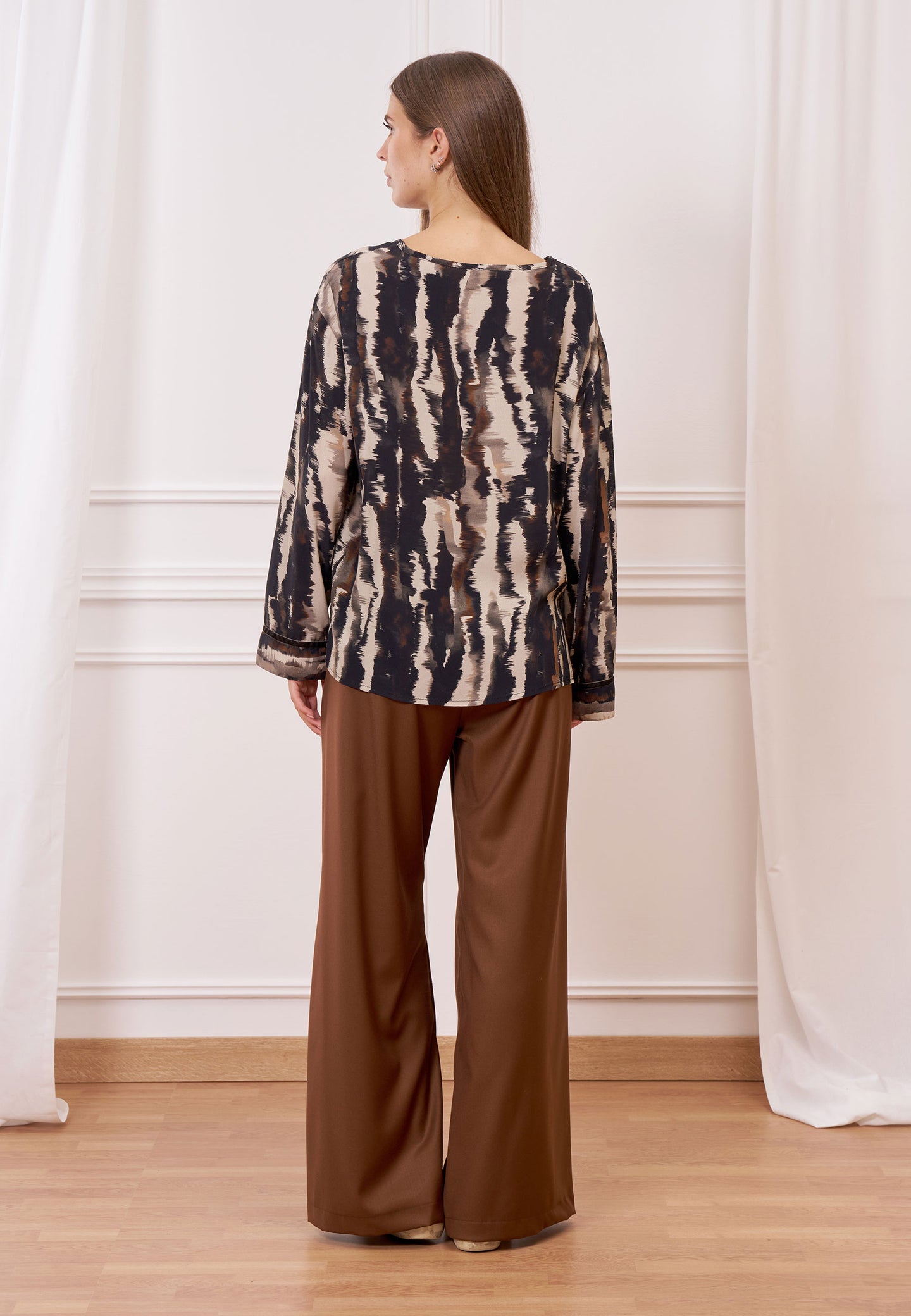 Pantalone palazzo con coulisse