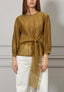 Blusa in mussola con fusciacca