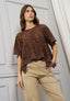 Blusa in pizzo punte laterali