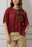 Blusa in pizzo punte laterali