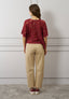 Blusa in pizzo punte laterali
