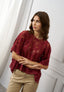 Blusa in pizzo punte laterali