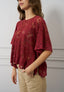 Blusa in pizzo punte laterali