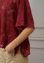 Blusa in pizzo punte laterali