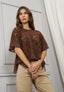 Blusa in pizzo punte laterali