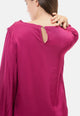 Blusa con sfrangiature frontali