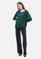 Blusa con sfrangiature frontali