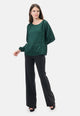 Blusa con sfrangiature frontali