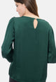 Blusa con sfrangiature frontali