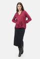 Blusa in raso di viscosa scollo a v