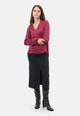 Blusa in raso di viscosa scollo a v
