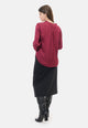 Blusa in raso di viscosa scollo a v