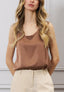 Blusa in raso smanicata