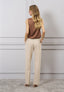 Blusa in raso smanicata
