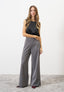 Blusa in raso stretch smanicata