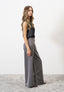 Blusa in raso stretch smanicata
