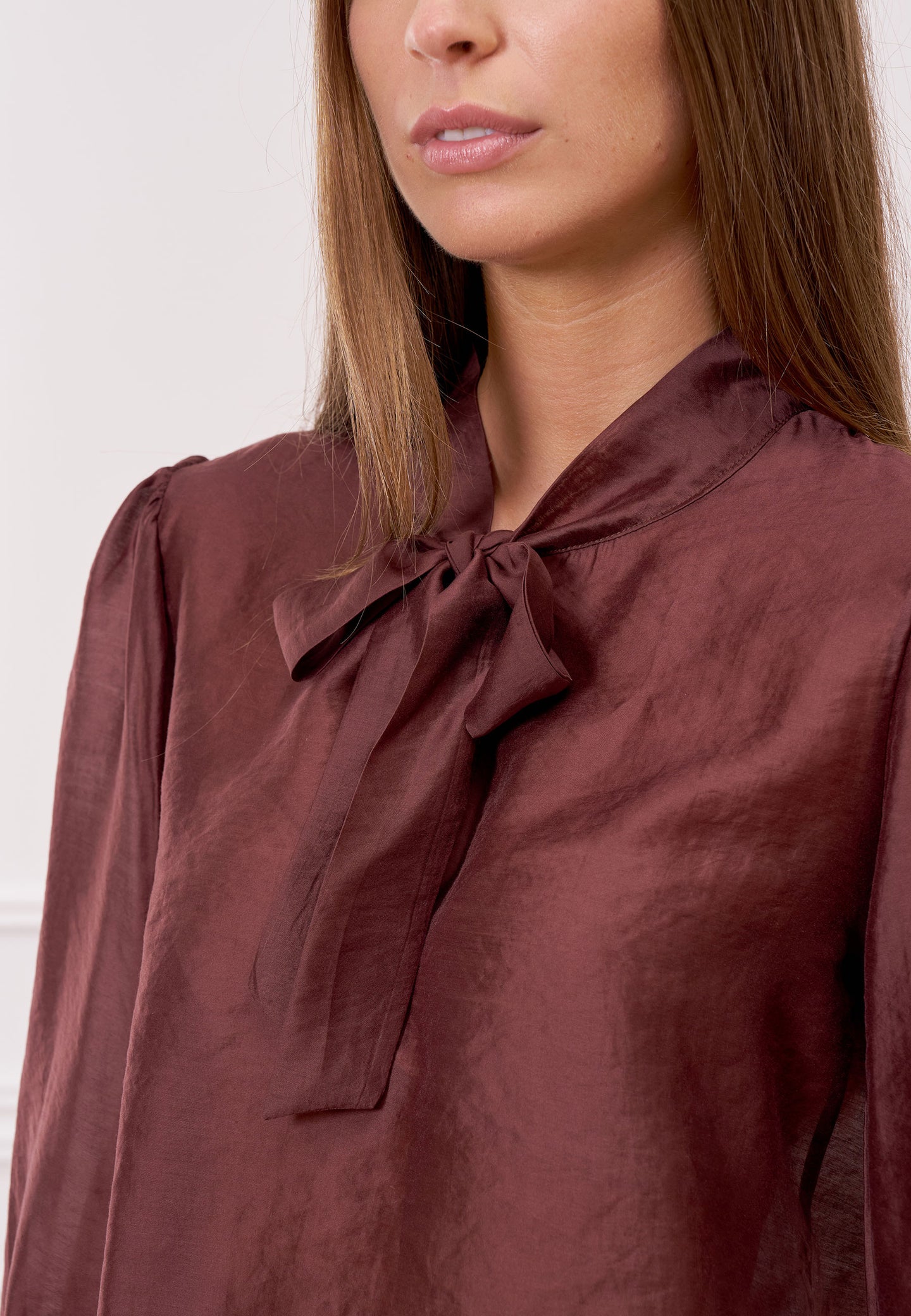 Blusa lyocell fiocco collo