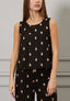 Blusa misto lino con ricami