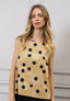 Blusa over a pois con fiocco