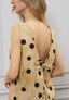 Blusa over a pois con fiocco