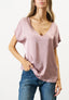 Blusa over manica ampia in raso