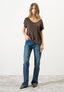 Blusa over manica ampia in raso