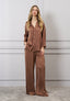 Blusa raso bottoni e frange