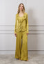 Blusa raso con lacci e rouches