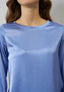 Blusa raso stretch manica lunga
