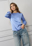 Blusa raso stretch manica lunga