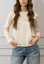 Blusa raso stretch manica lunga