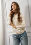 Blusa raso stretch manica lunga