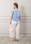 Blusa righe e stelle ricamate