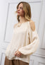 Blusa spalle scoperte con fiore
