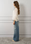 Blusa velata con top e rouches