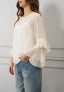 Blusa velata con top e rouches