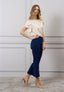 Blusa lurex maniche petalo