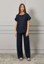 Blusa misto lino