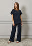 Blusa misto lino