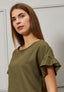 Blusa misto lino