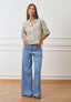Camicia over ricamata - CELESTE