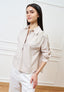 Camicia con applicazione spalla - AVORIO/BEIGE