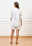 Camicia over in lino - BIANCO