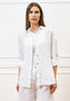 Camicia over in lino - BIANCO
